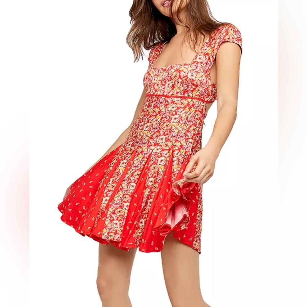 Free People Ponderosa Mini Dress in Red